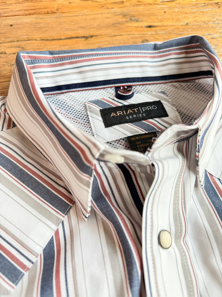 Lincoln Ariat Men's Striped Pearl Snap