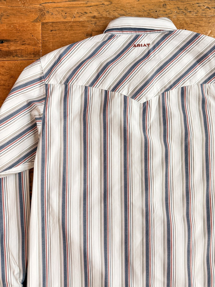 Lincoln Ariat Men's Striped Pearl Snap
