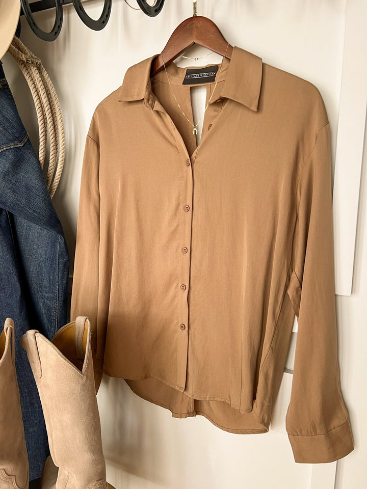 Lindley Tencel Button Up Top