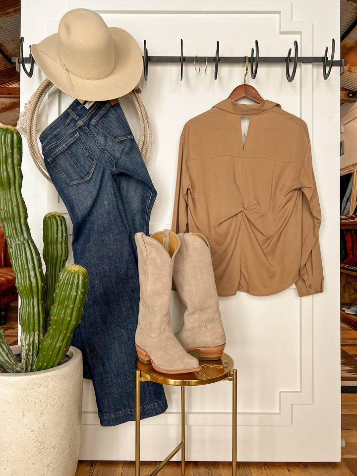 Lindley Tencel Button Up Top