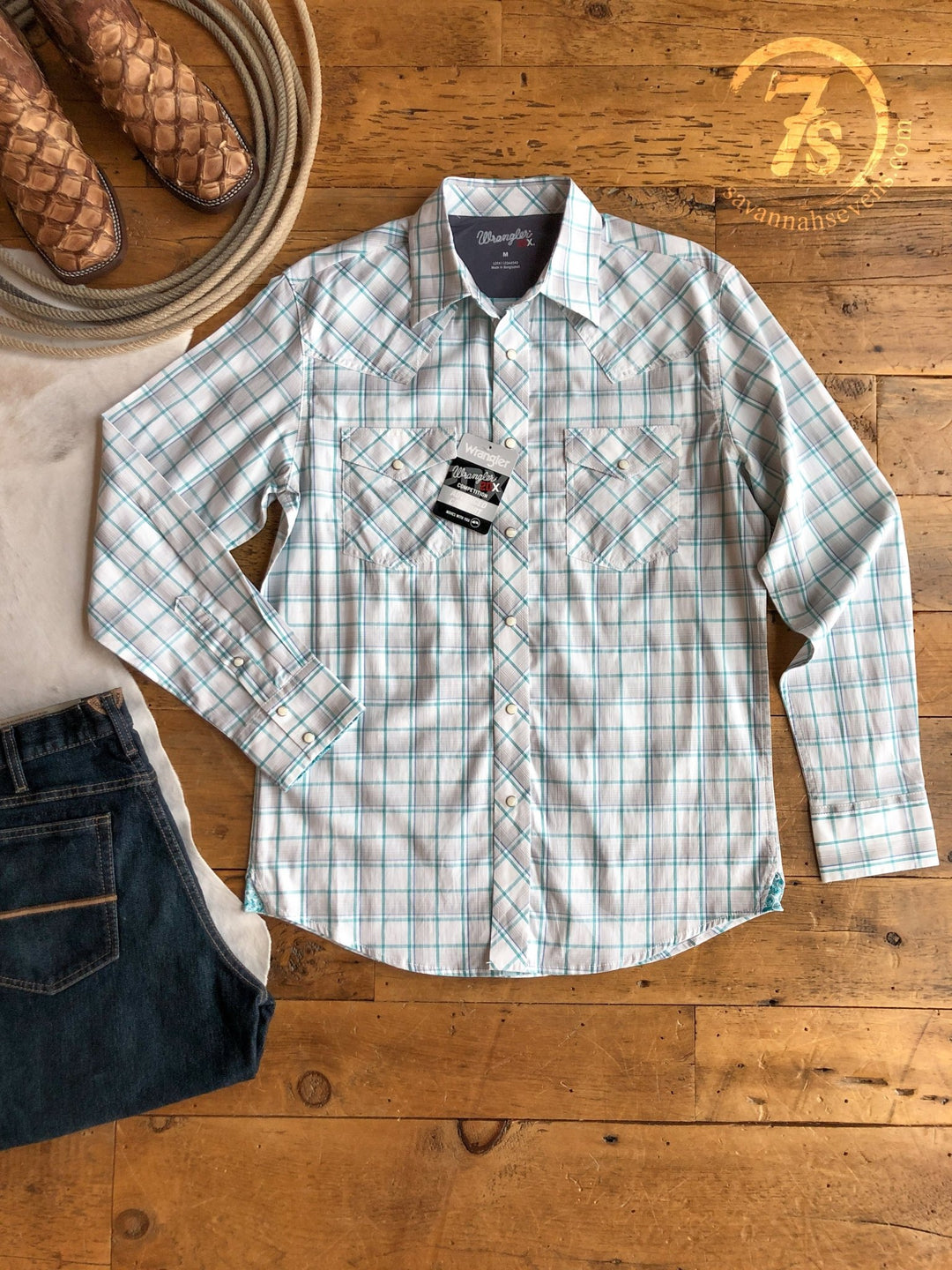 Magee Wrangler Men's Plaid Pearl Snap