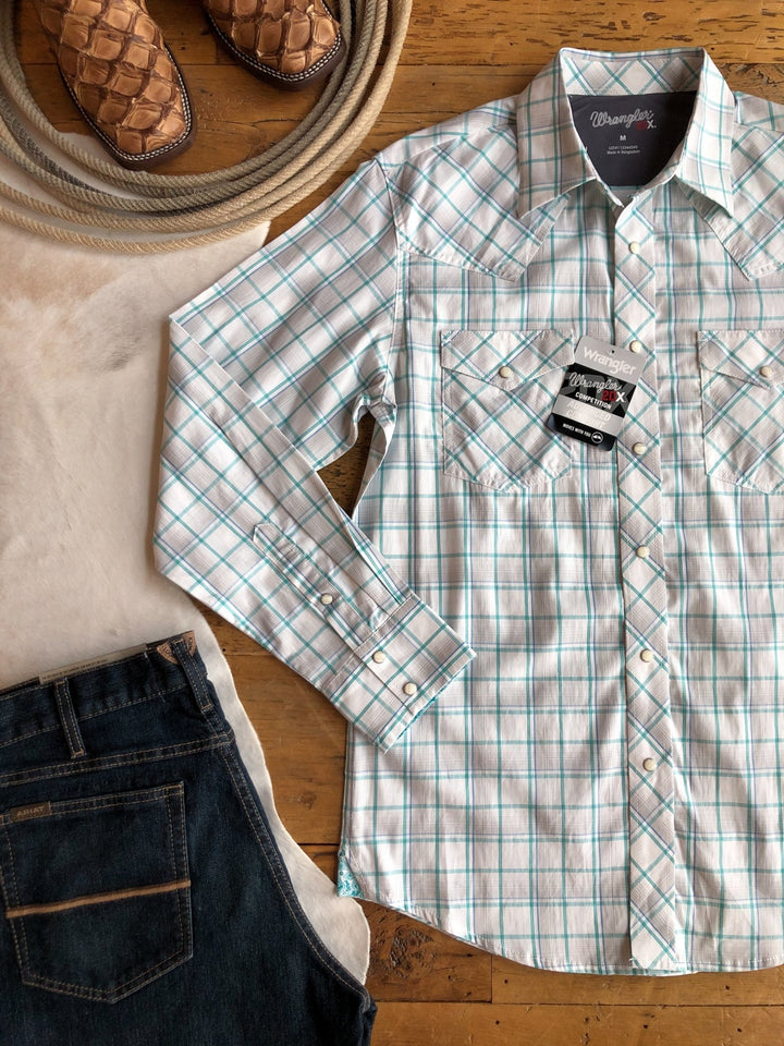 Magee Wrangler Men's Plaid Pearl Snap