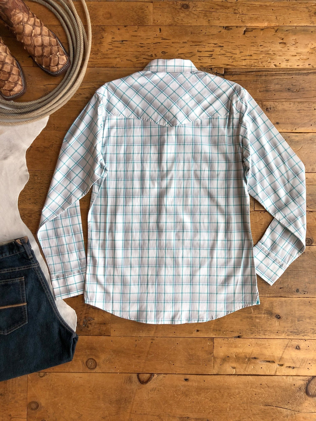 Magee Wrangler Men's Plaid Pearl Snap