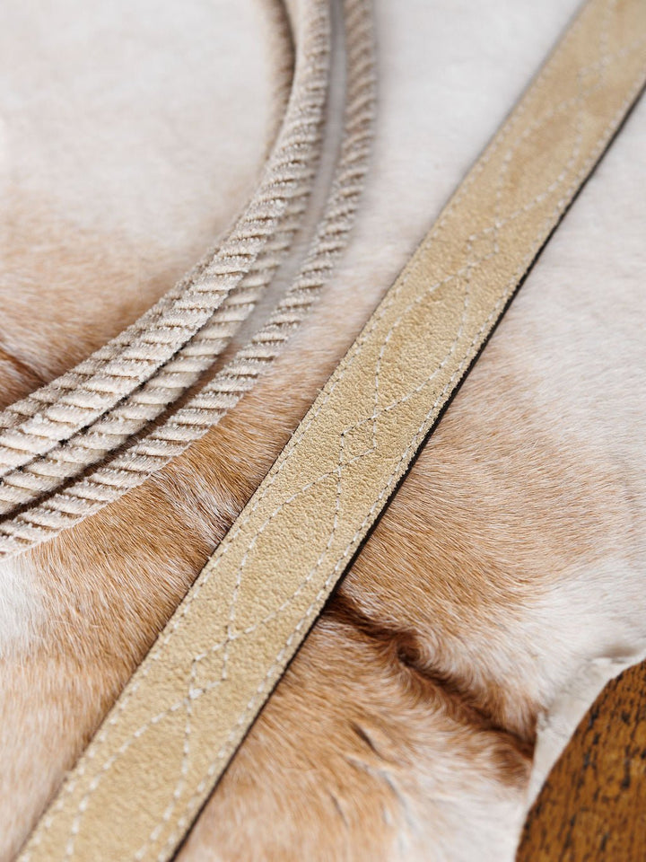 Marietta White Stitch Leather Belt
