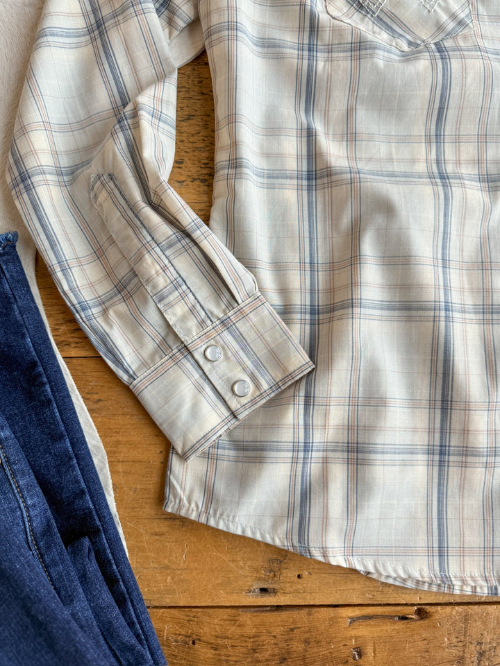 Marilla Plaid Pearl Snap Top