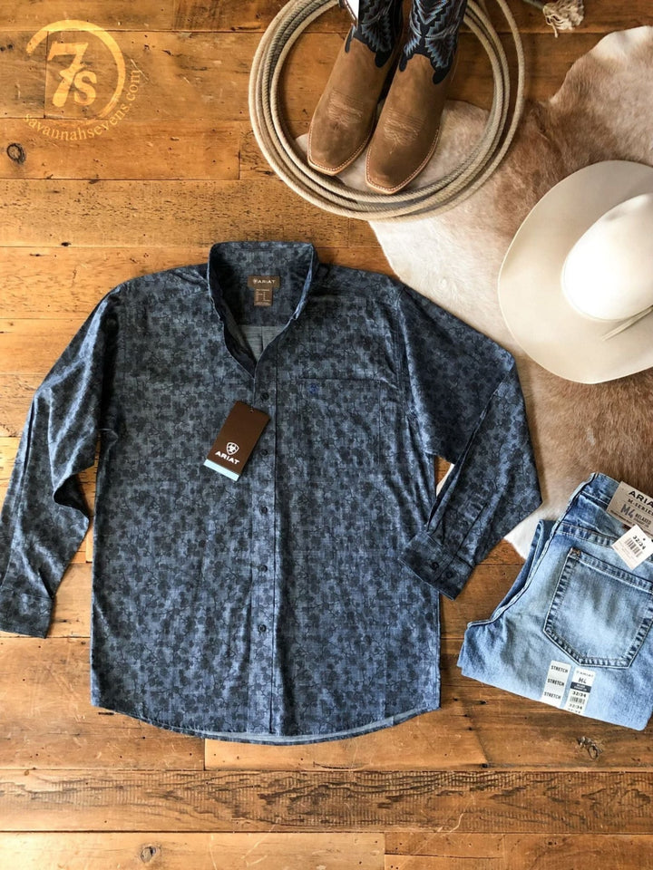 McEwen Ariat Men's Floral Pattern Button Up