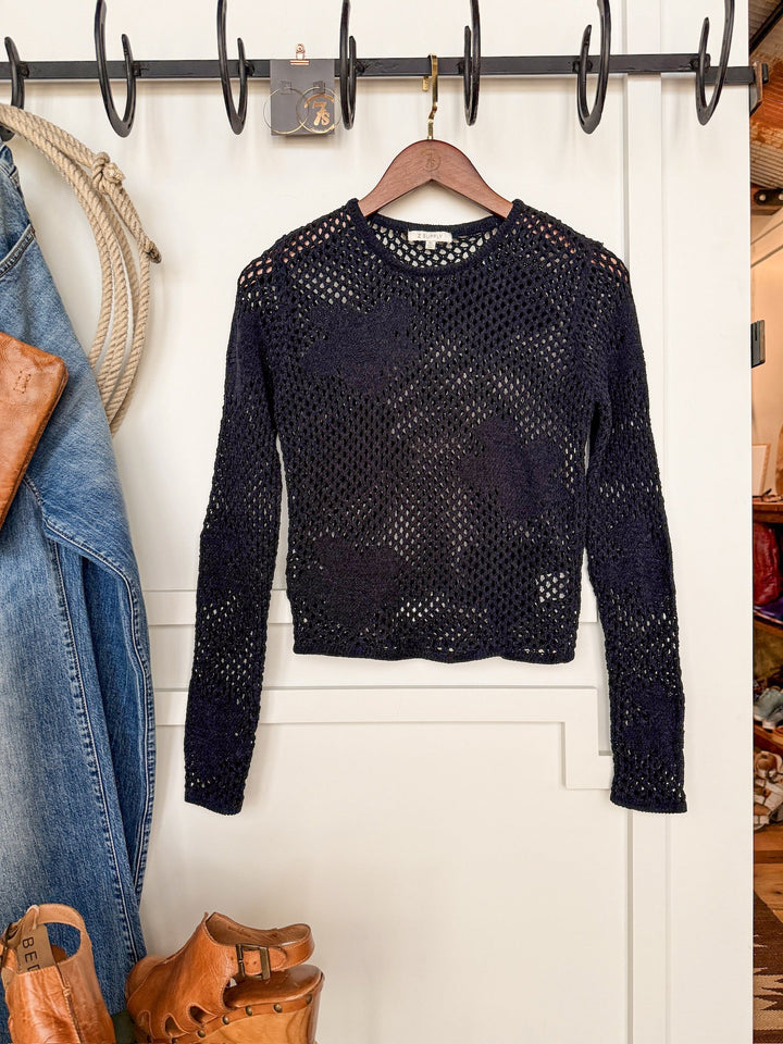 Medora Black Crochet Top