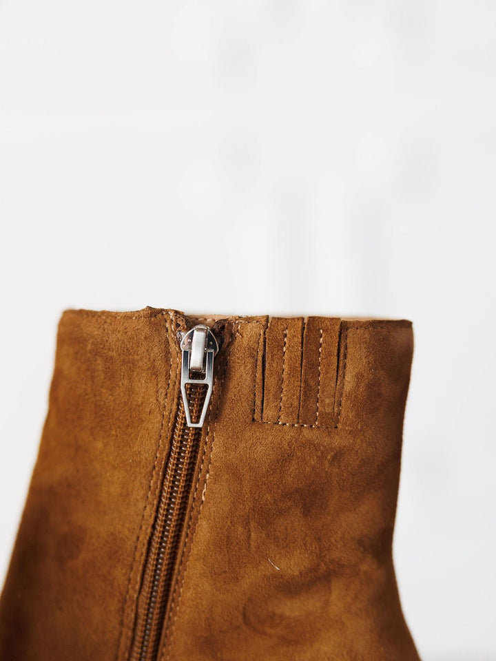 Melrose Saddle Tan Suede Boot