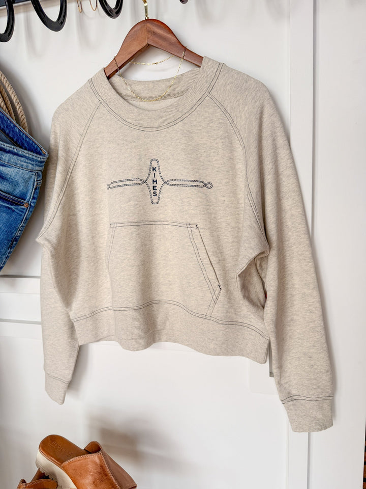 Mesick Grey Boot Stitch Pullover
