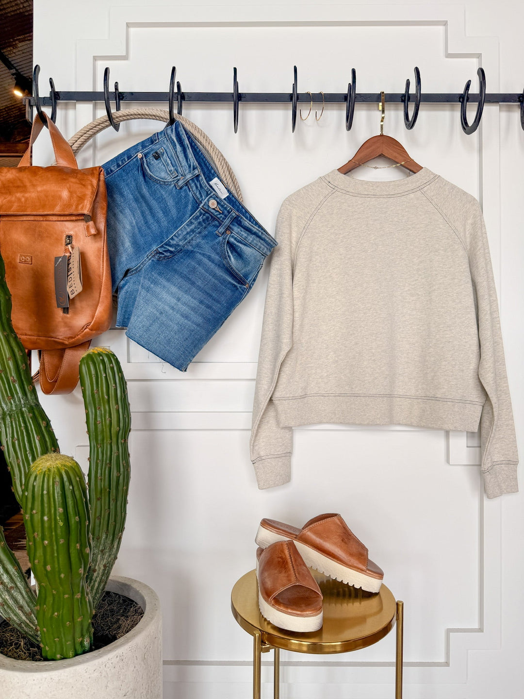 Mesick Grey Boot Stitch Pullover