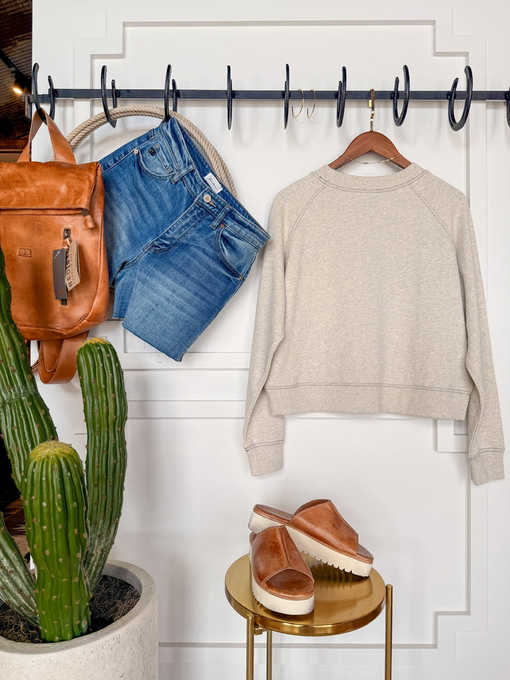Mesick Grey Boot Stitch Pullover