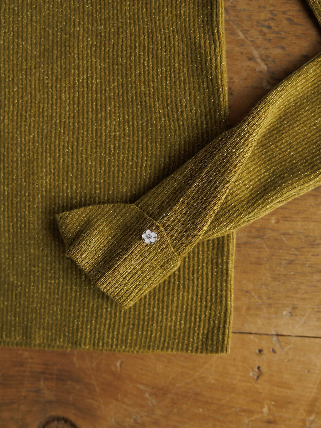 Midvale Chartreuse Ribbed Top