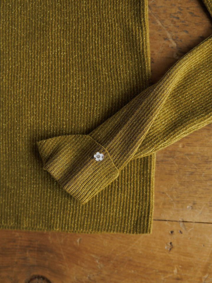 Midvale Chartreuse Ribbed Top