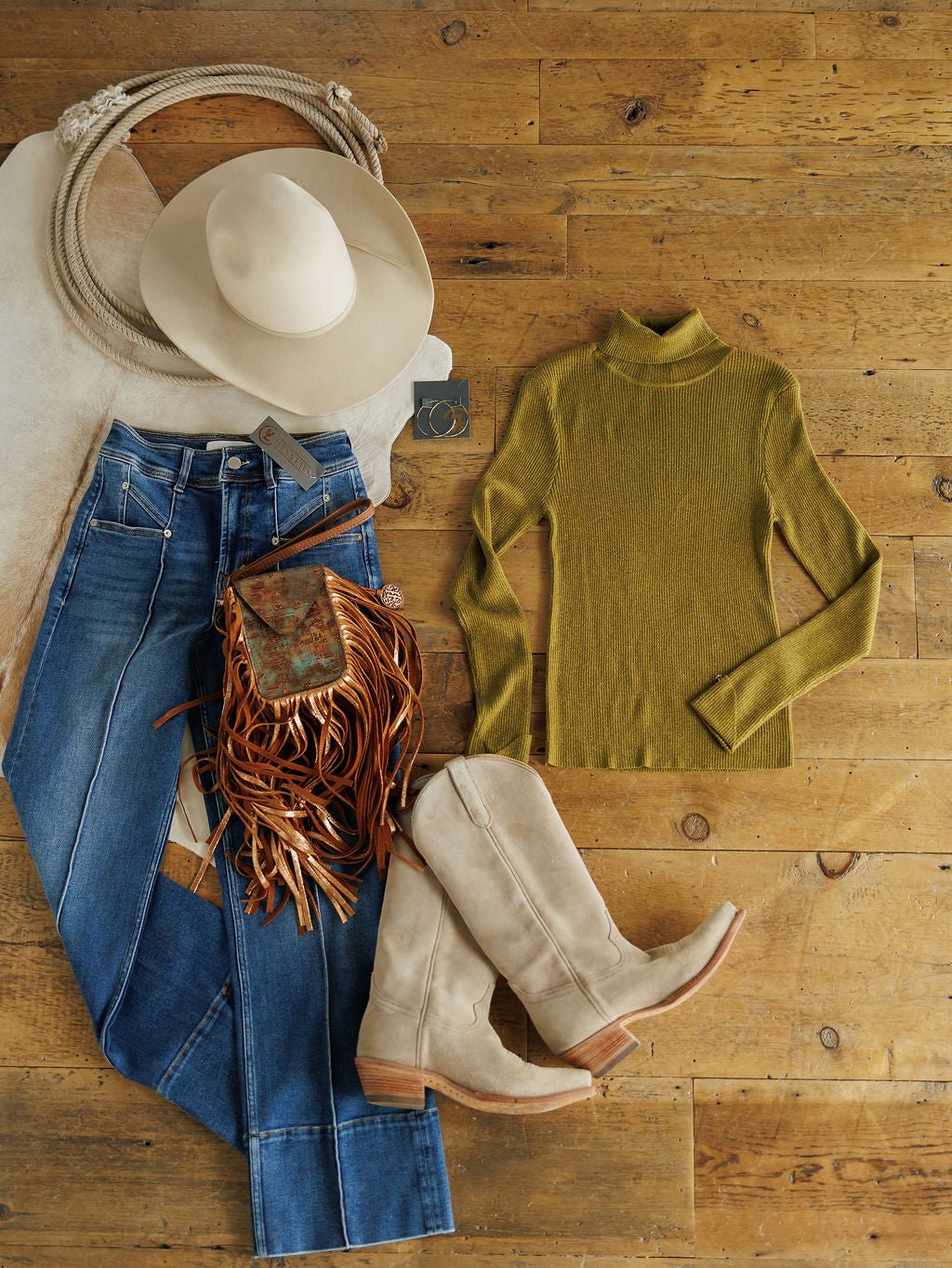 Midvale Chartreuse Ribbed Top