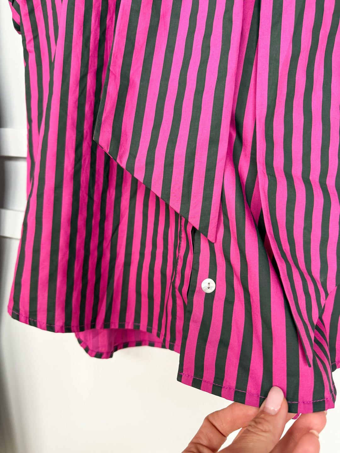 Minetto Magenta Striped Top