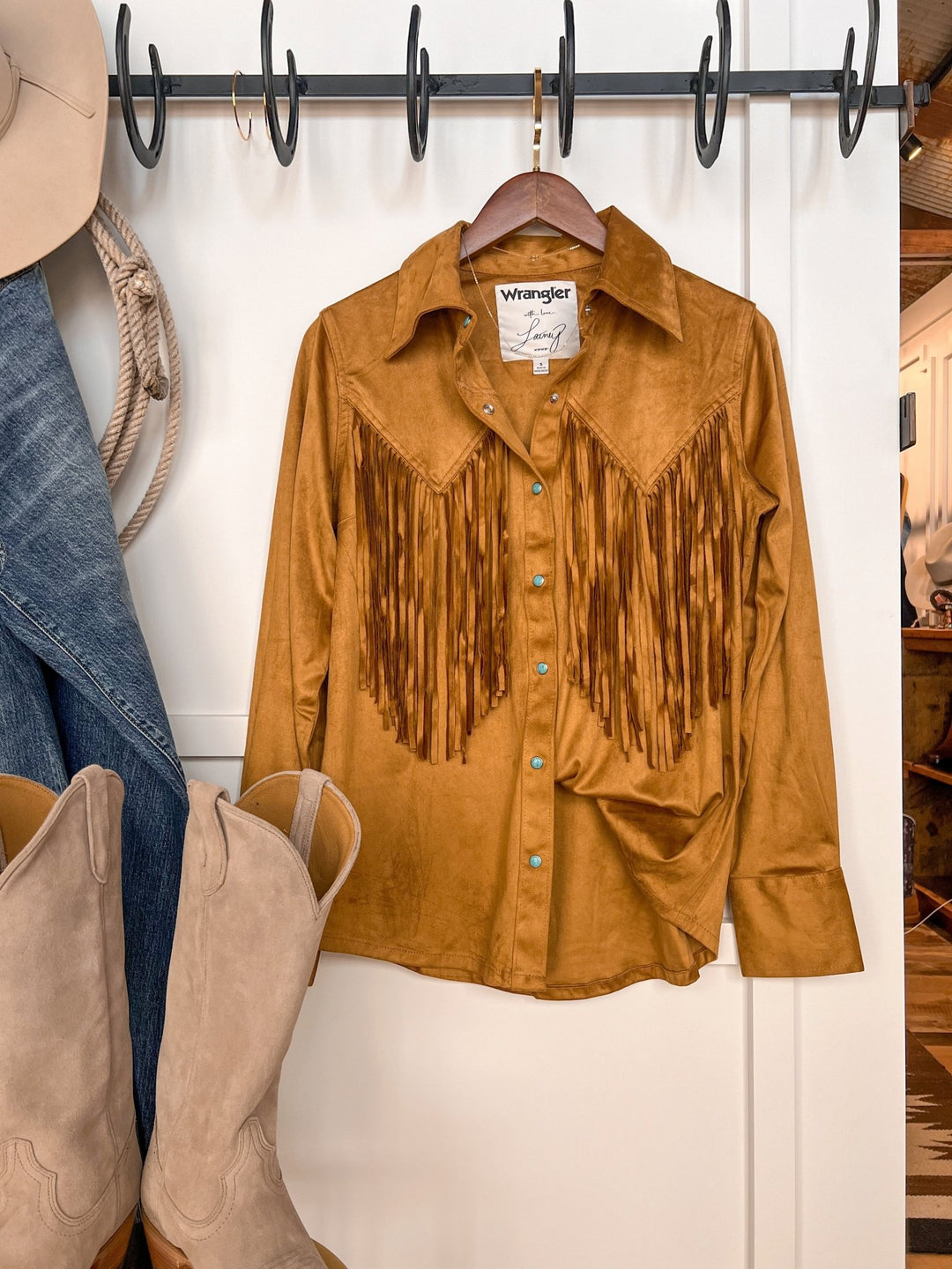 Minneola Suede Fringe Top