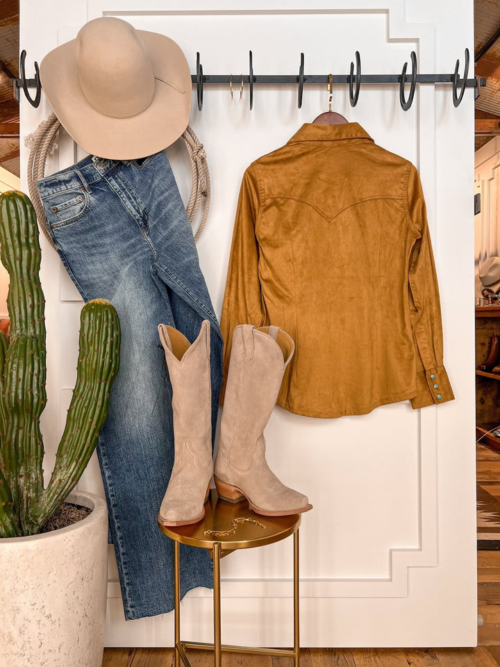 Minneola Suede Fringe Top