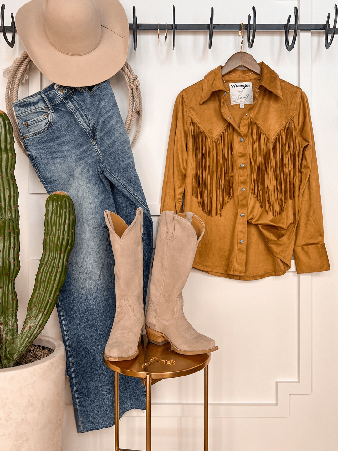 Minneola Suede Fringe Top
