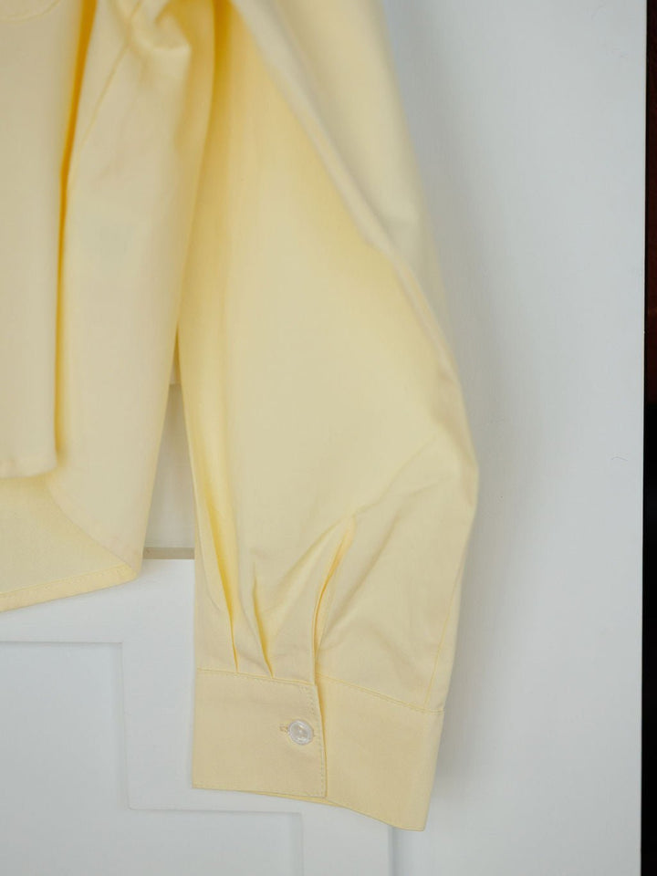 Mokane Butter Oversized Button Up Top