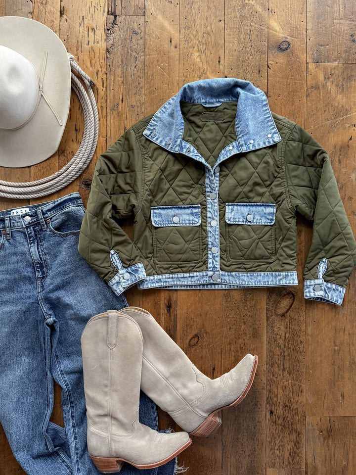 Montara Olive Button Up Jacket