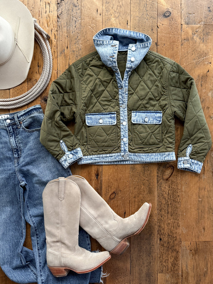 Montara Olive Button Up Jacket