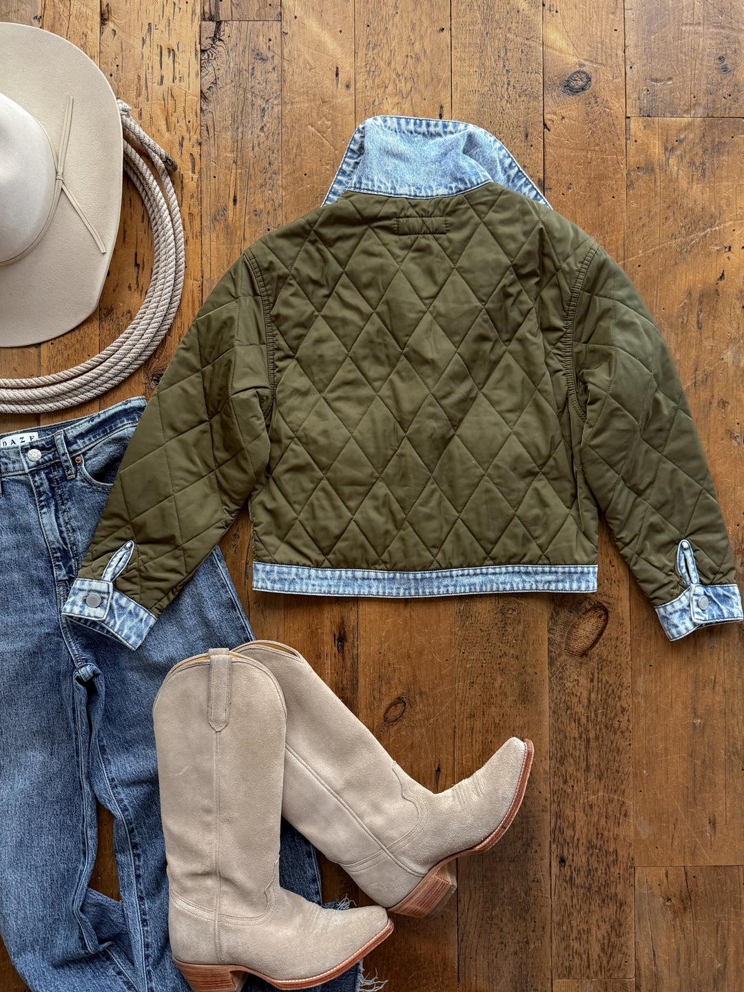 Montara Olive Button Up Jacket