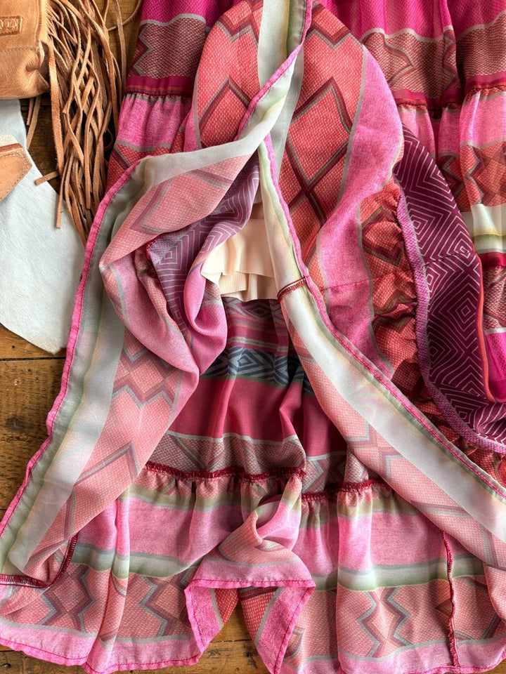 Montesano Southwest Puff Sleeve Dress