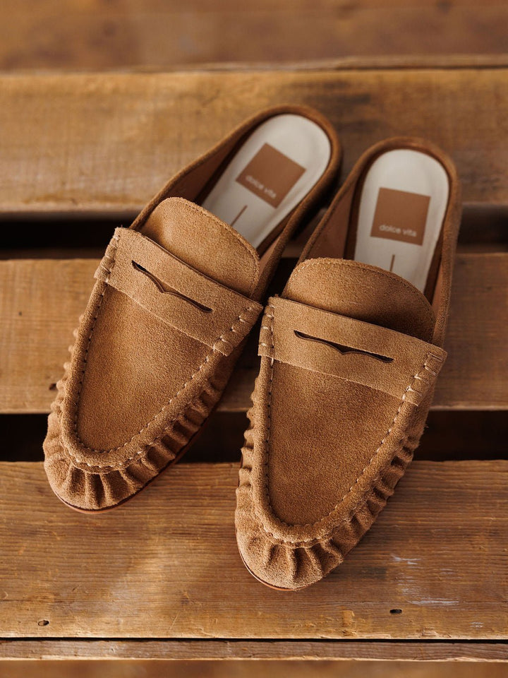 Moran Saddle Rough Out Leather Mule