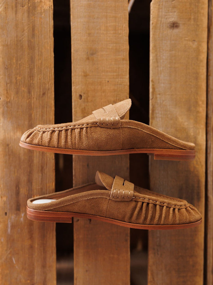 Moran Saddle Rough Out Leather Mule