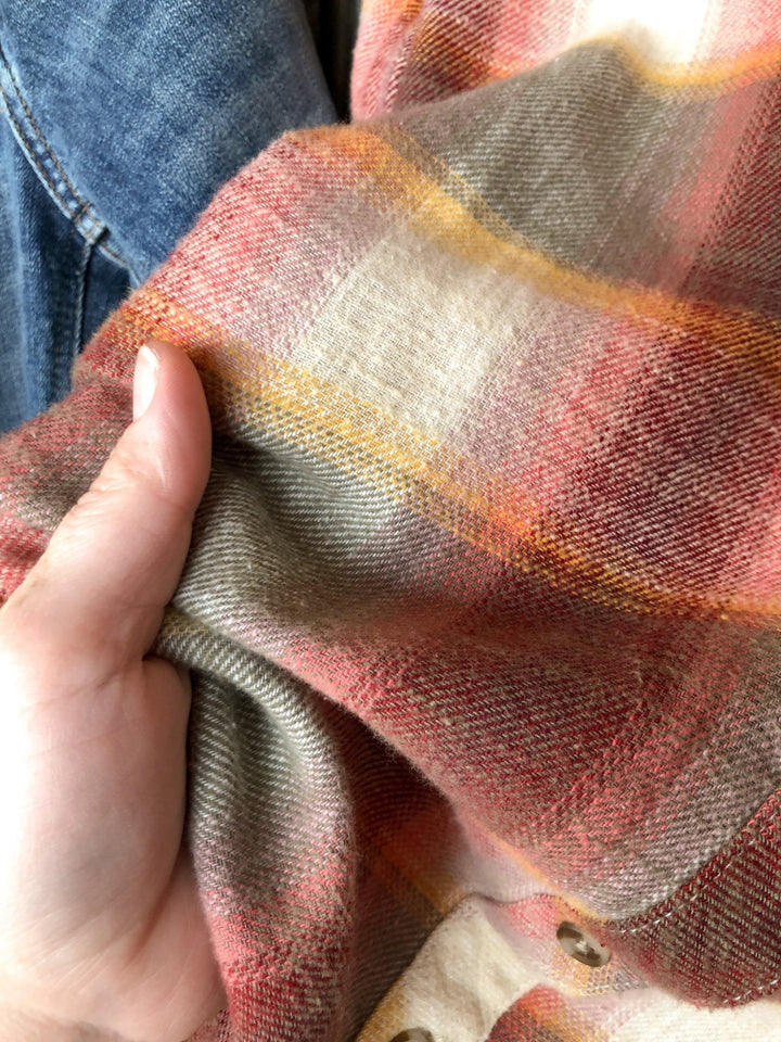 Moxee Plaid Button Up Flannel Top