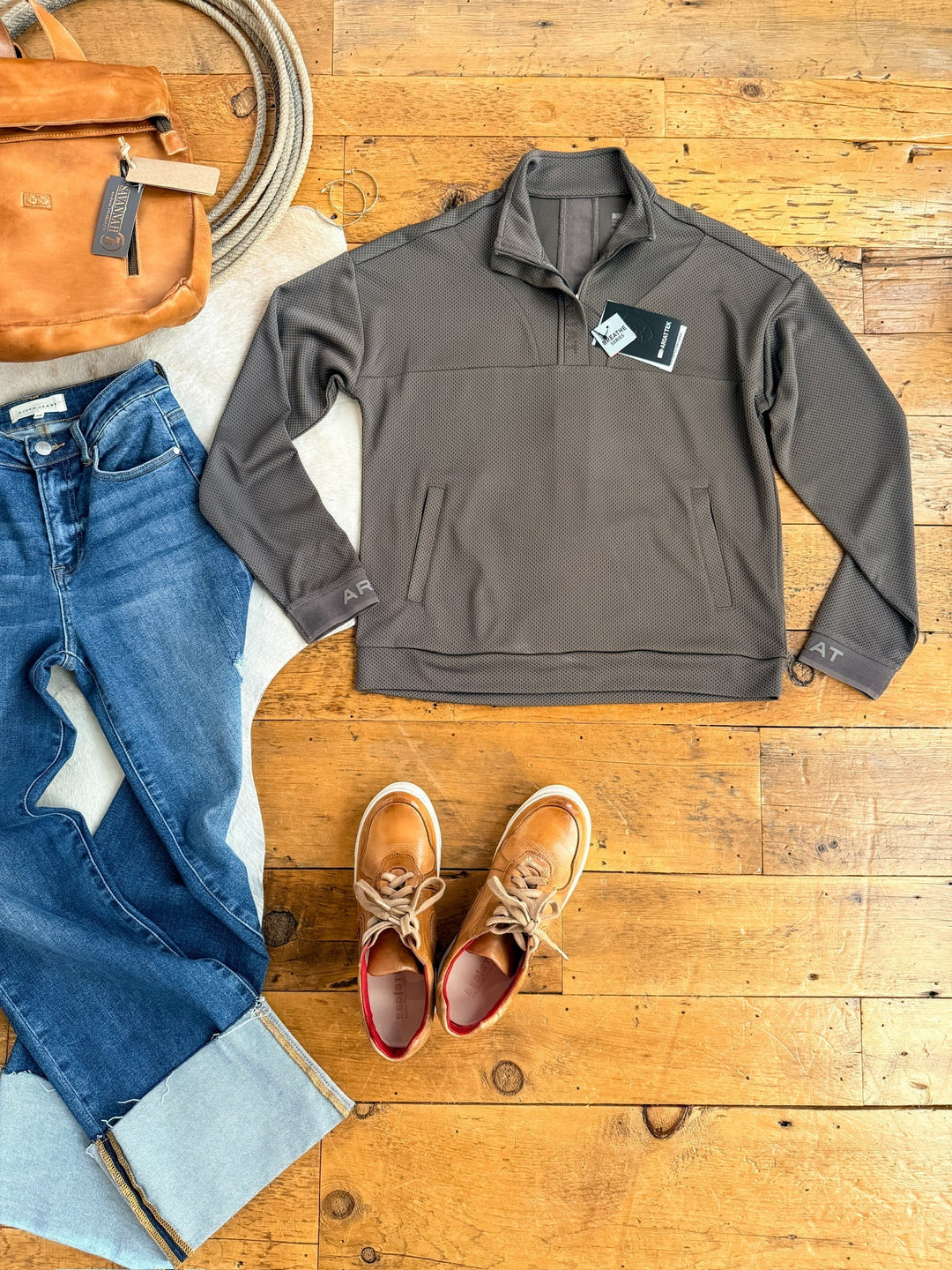 Newark Ariat Grey Quarter Zip
