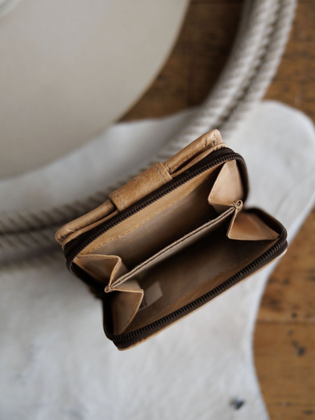 Norvell Oat Leather Wallet