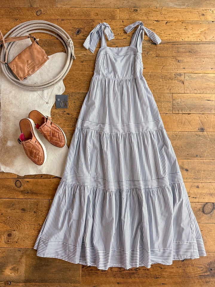 Nowata Charcoal Striped Dress