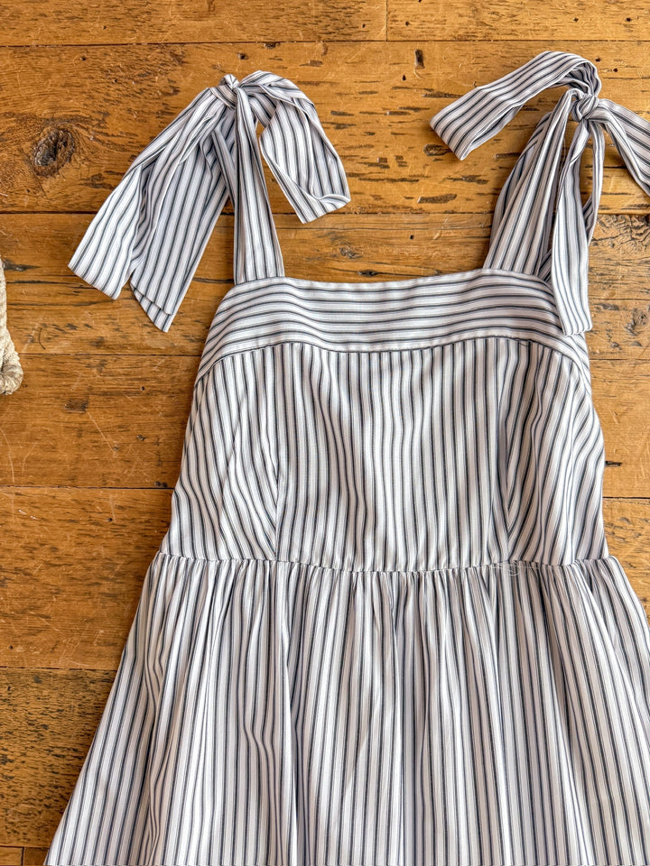 Nowata Charcoal Striped Dress