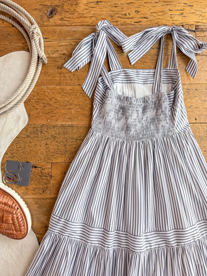 Nowata Charcoal Striped Dress