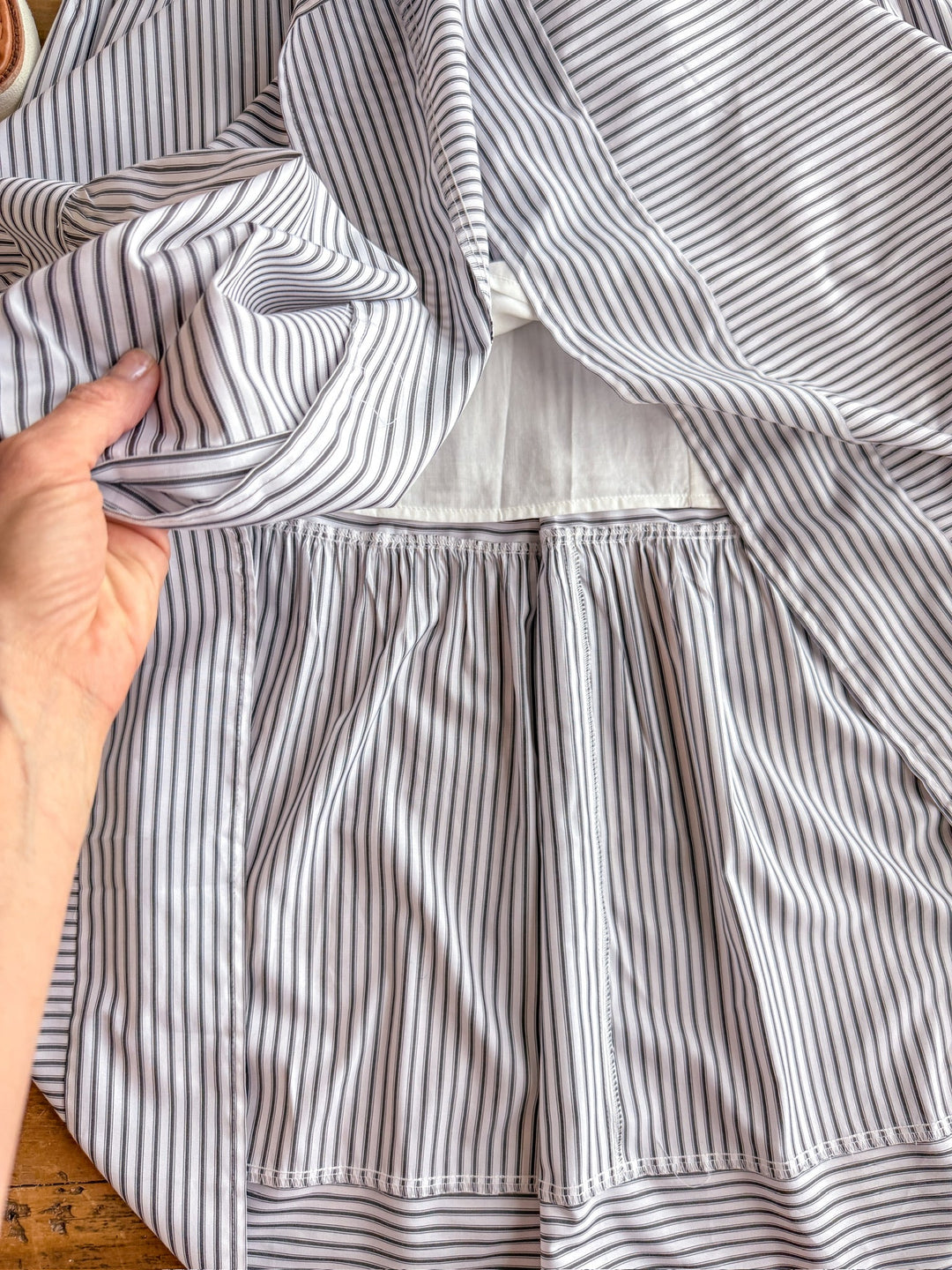 Nowata Charcoal Striped Dress