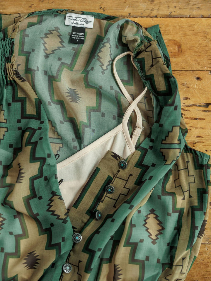 Oacoma Fern Green Southwest Dress
