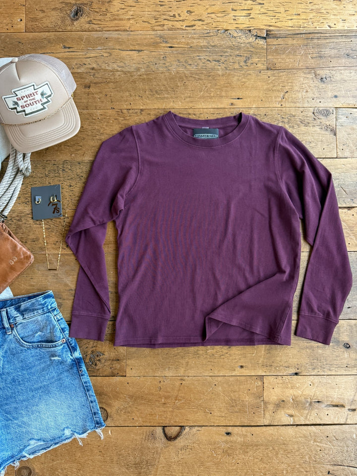Oakes Plum Soft Stretch Top
