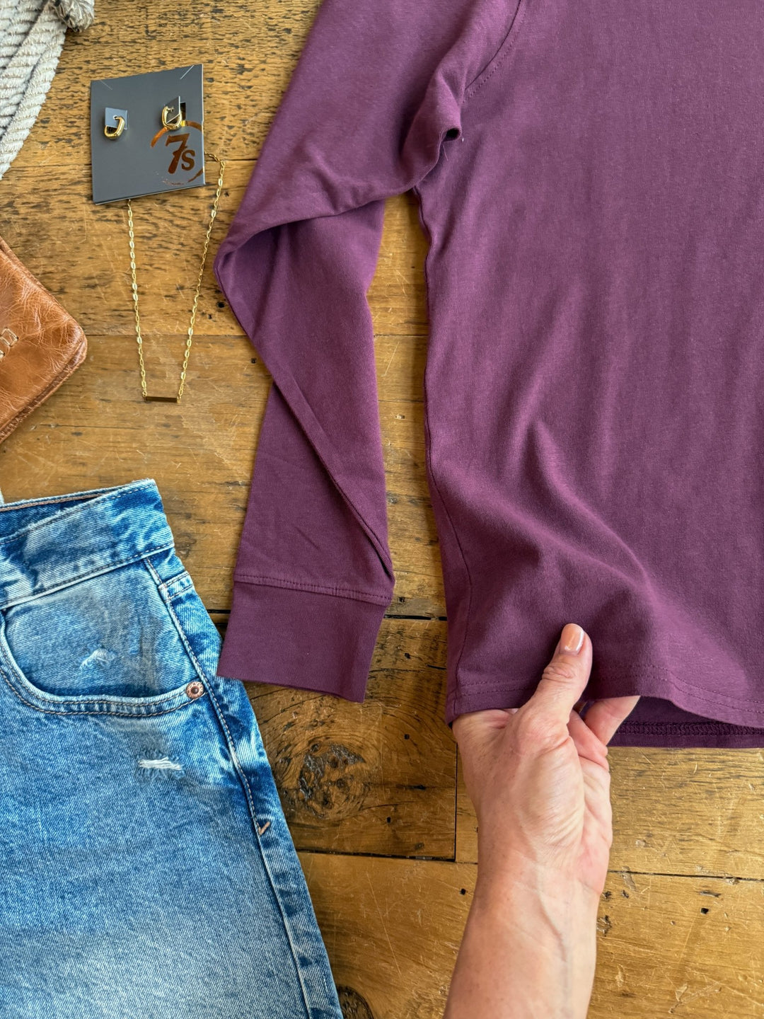 Oakes Plum Soft Stretch Top