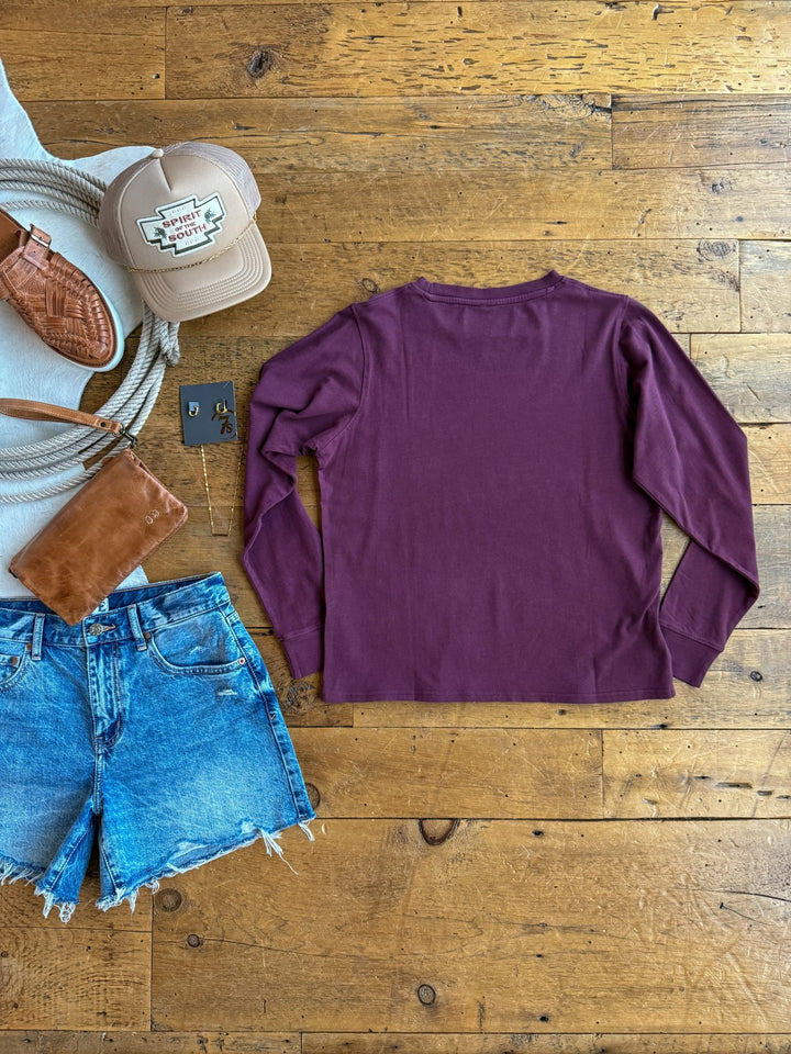 Oakes Plum Soft Stretch Top