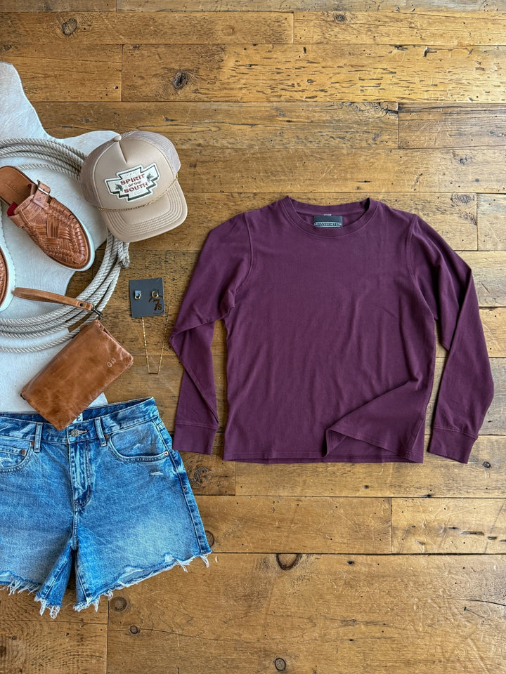 Oakes Plum Soft Stretch Top