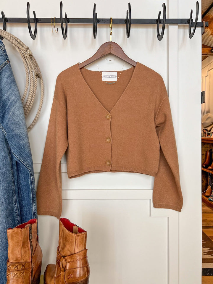 Oakwood Camel Cropped Cardigan