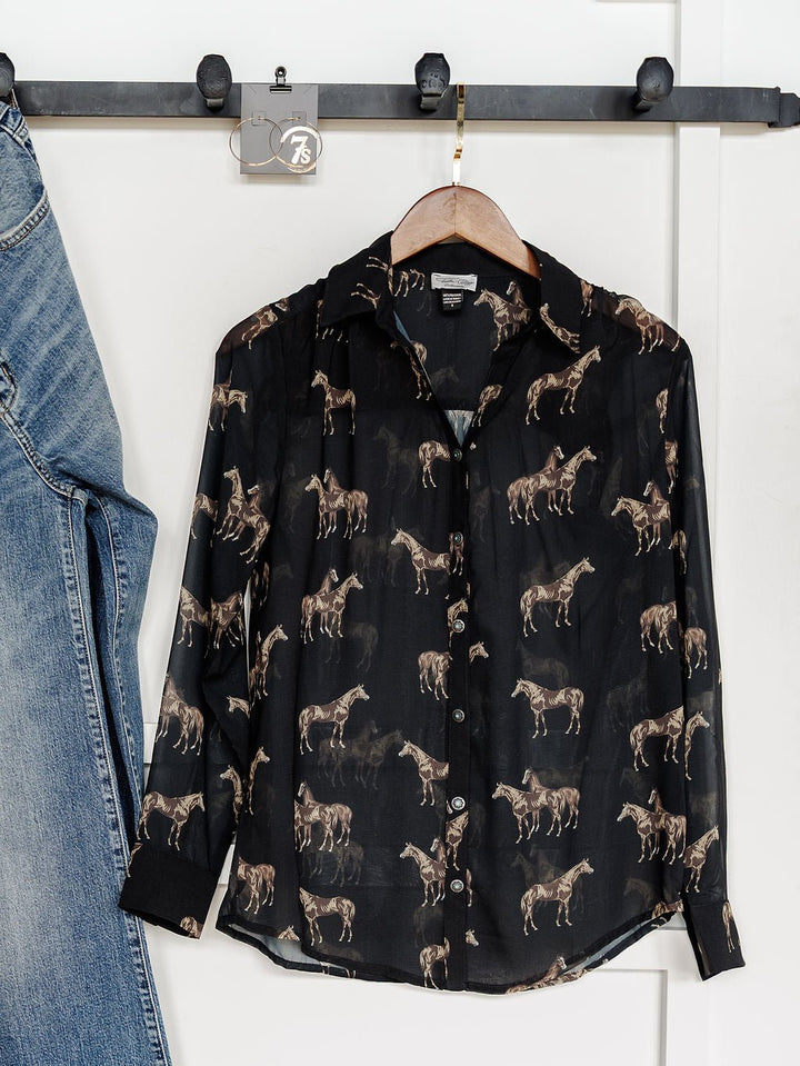 Okemah Western Button Up Top