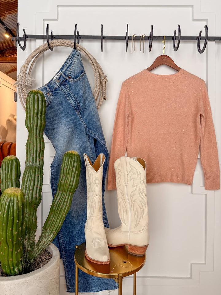 Olathe Rose Sequin Knit Top
