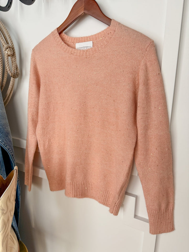 Olathe Rose Sequin Knit Top
