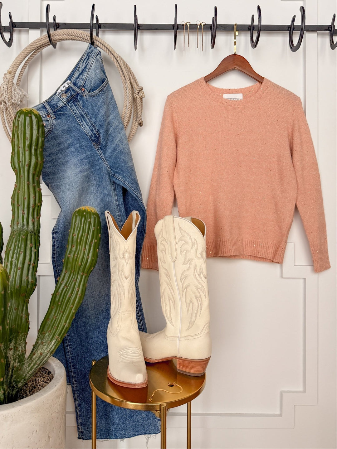Olathe Rose Sequin Knit Top