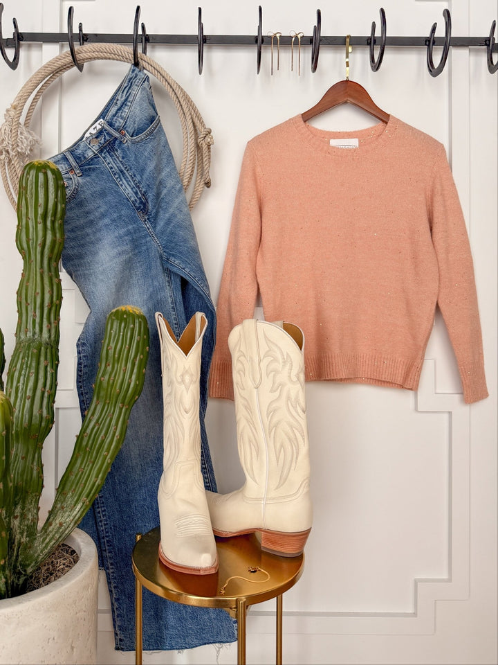 Olathe Rose Sequin Knit Top