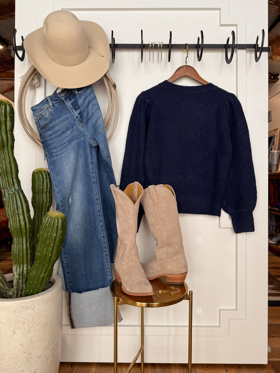 Osceola Navy Sequin Top