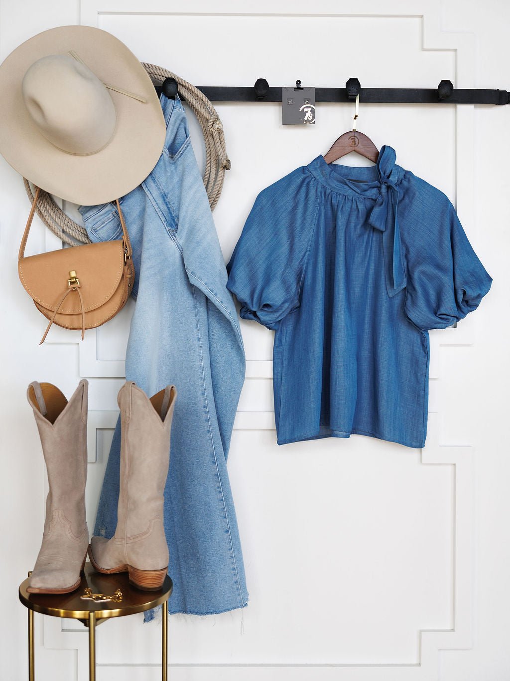 Palmyra Denim Tencel Top