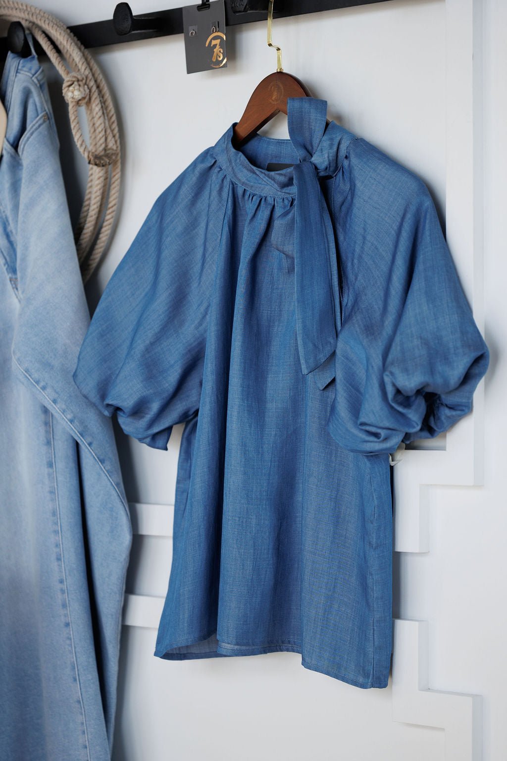 Palmyra Denim Tencel Top